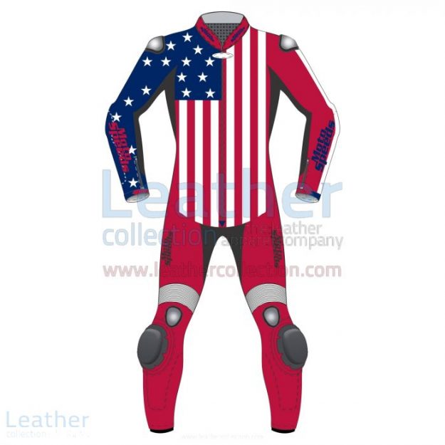 Grab Now American Flag Leather Motorcycle Suit for SEK7,040.00 in Swed