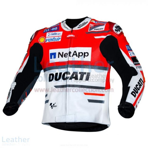 Get Online Andrea Dovizioso Ducati MotoGP 2018 Leather Jacket for A$60
