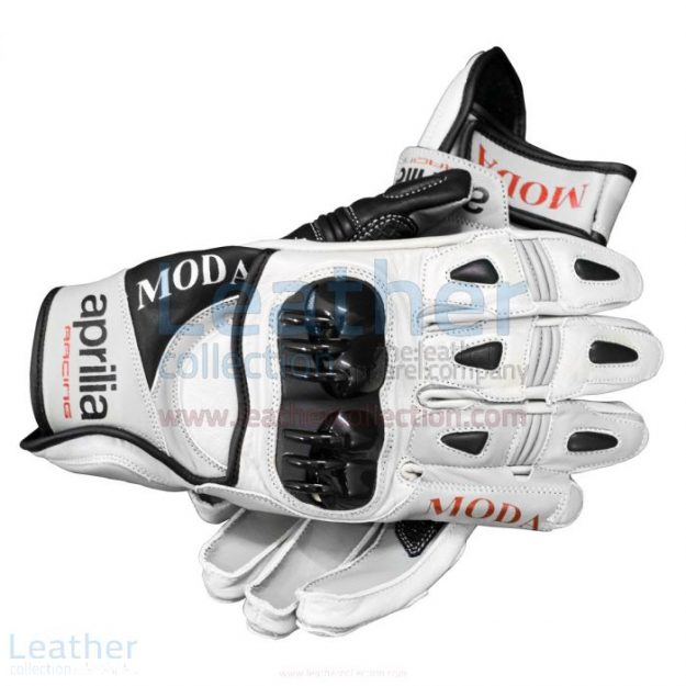 Customize Now Aprilia Short Leather Riding Gloves for $250.00