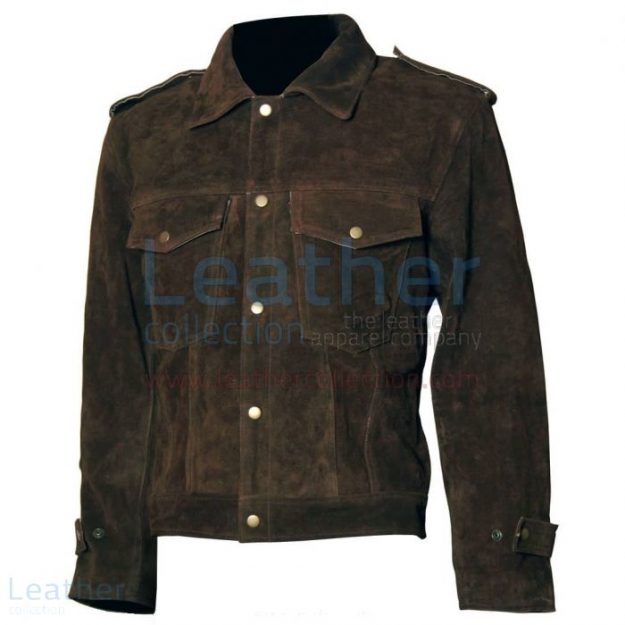 Claim Beatles John Lennon Rubber Soul Brown Suede Leather Jacket for C