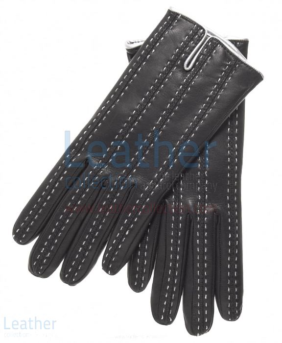 Grab Now Black Cashmere Lined Leather Gloves Womens for CA$91.70 in Ca