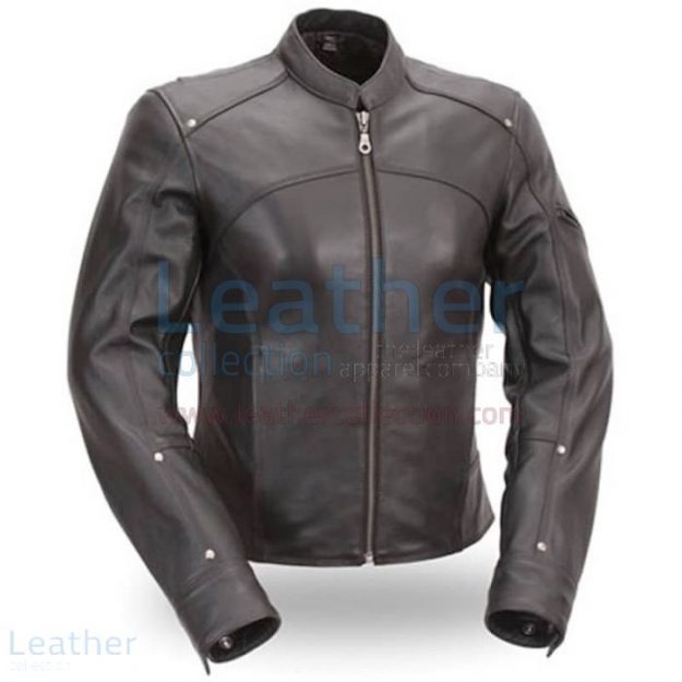 Customize Black Leather Touring Motorcycle Jacket for SEK1,751.20 in S