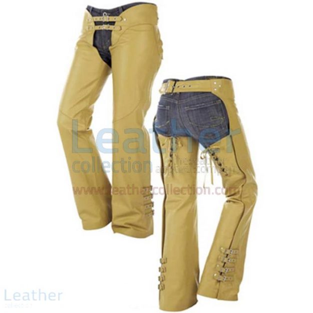 Buy Buckles on Legs Leather Cowboy Chaps for SEK1,196.80 in Sweden