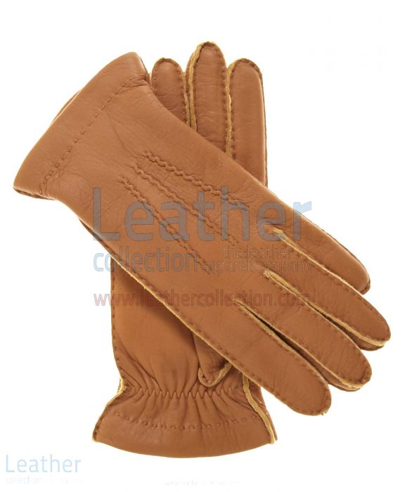 Order Now Cashmere Wool Lined Beige Lambskin Gloves for CA$85.15 in Ca