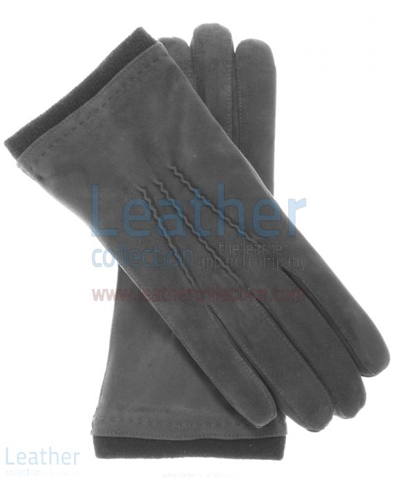 Buy Cashmere Wool Lined Grey Suede Gloves for CA$85.15 in Canada