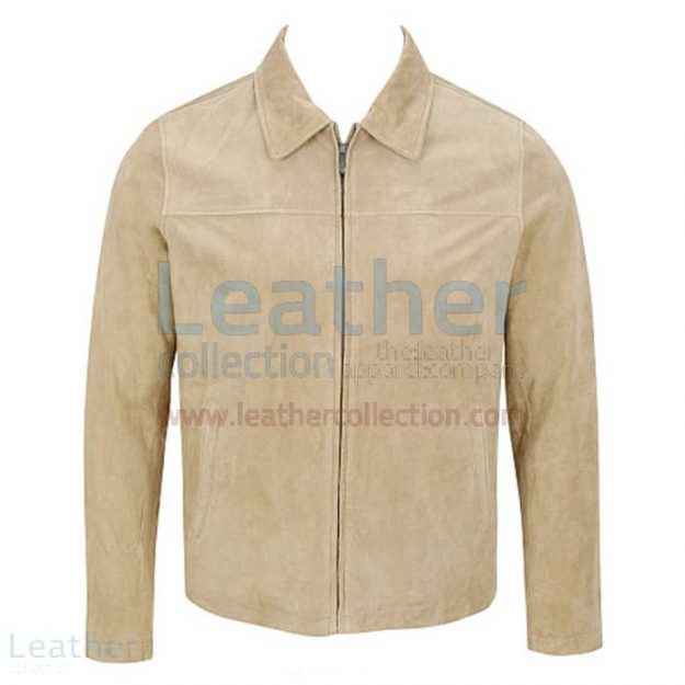 Buy Classic Mens Suede Jacket with Shirt Collar for $220.00