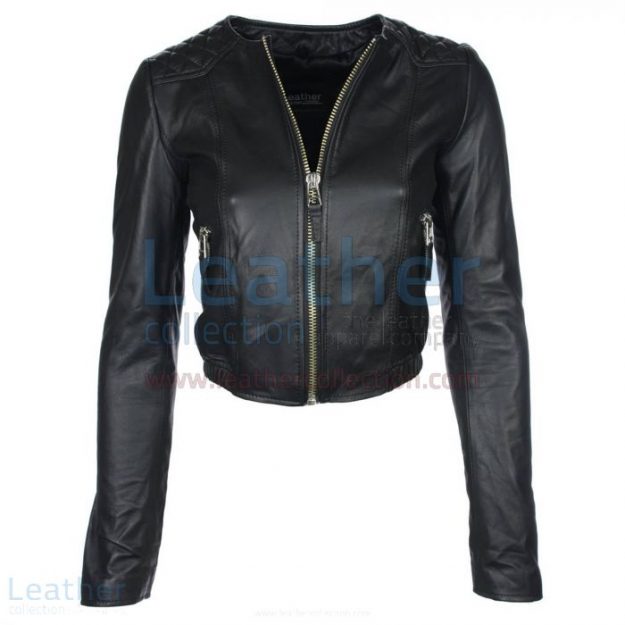 Claim Ladies Short & Collarless Leather Jacket for SEK2,631.20 in Swed