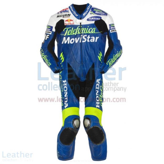 Offering Dani Pedrosa Movistar Honda GP 2004 Leather Suit for $899.00