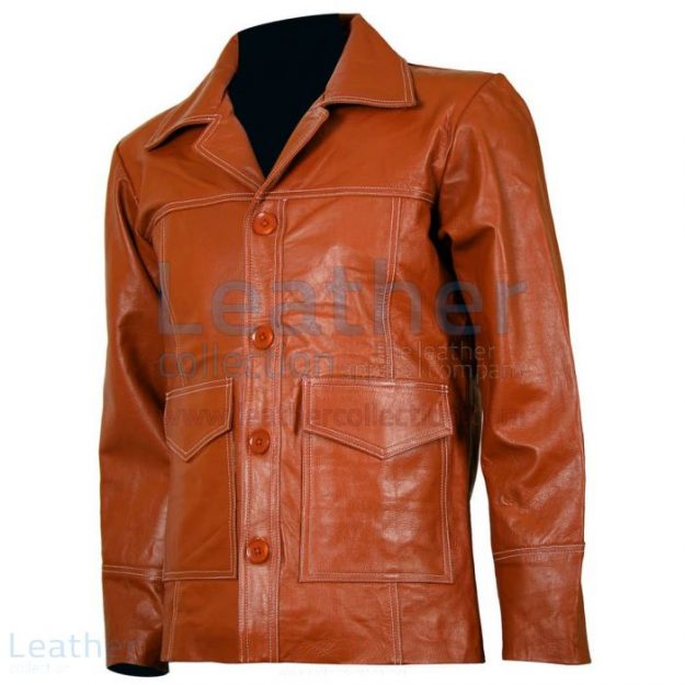 Claim Online Fight Club Original Tan Leather Jacket for CA$471.60 in C