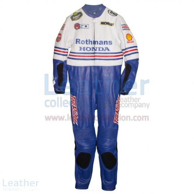 Pick Freddie Spencer Rothmans Honda GP 1986 Leather Suit for $899.00