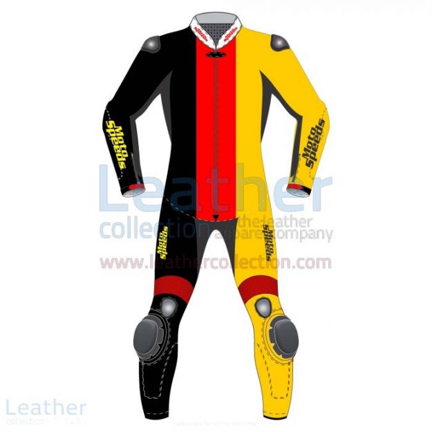 Grab Now Germany Vertical Flag Motorcycle Suit for $800.00