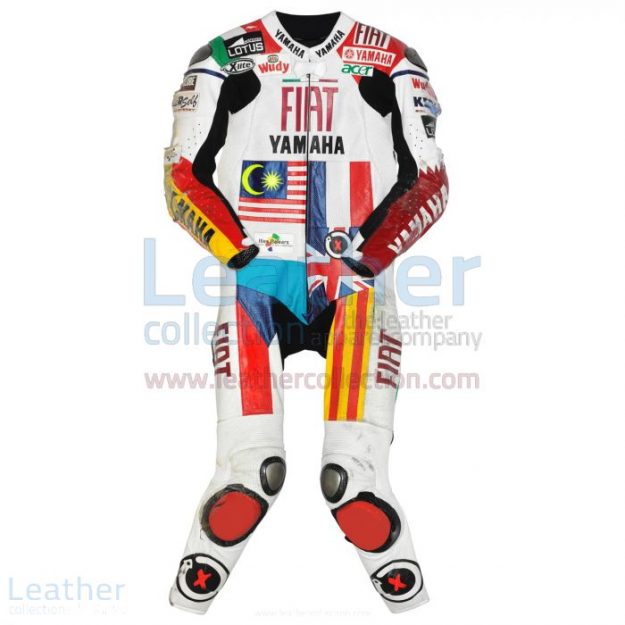 16 Flaggen Entwurf | Einkaufen Jorge Lorenzo Yamaha MotoGP 2008 Leder