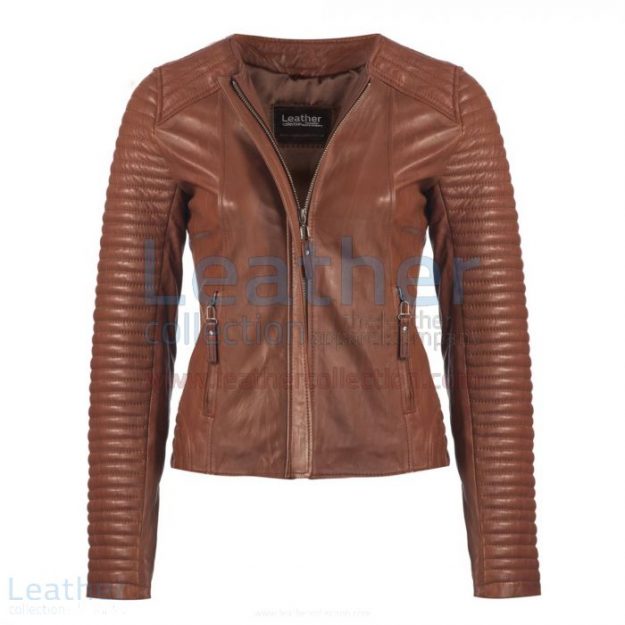 Pick up Online Ladies Legacy Leather Jacket Brown for $450.00