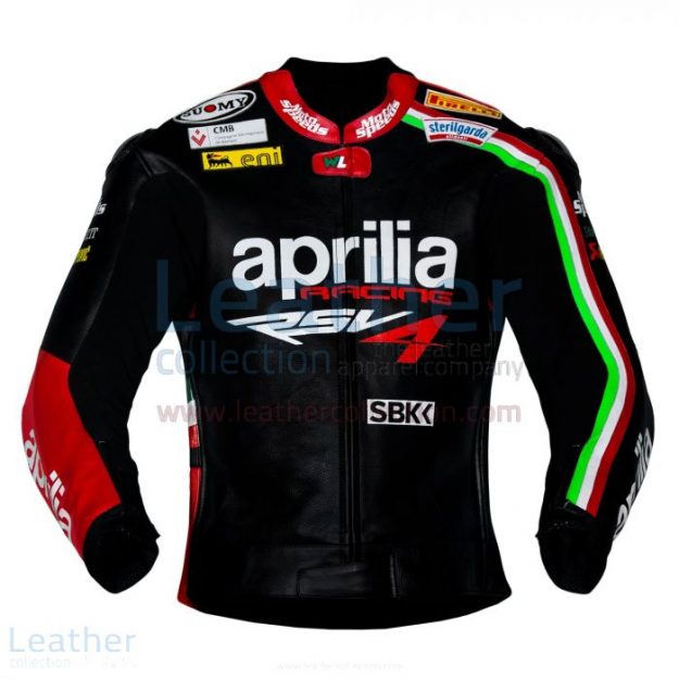 Pick up Online Max Biaggi Aprilia Motorbike Leather Jacket for CA$458.