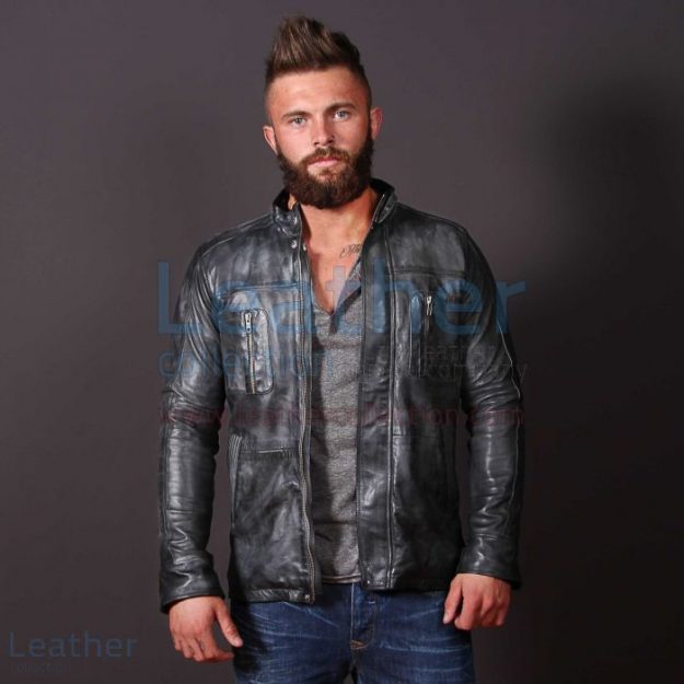 Grab Now Men Casual Fashion Leather Frost Jacket for SEK5,632.00 in Sw
