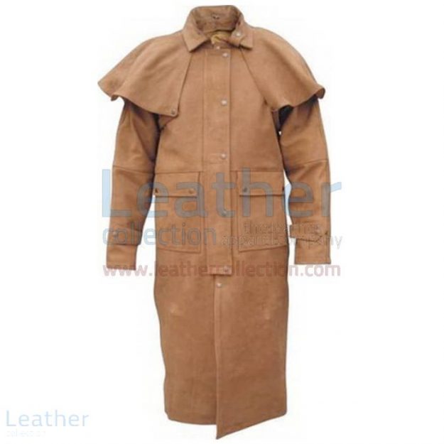 Purchase Now Brown Duster Men’s Leather Coat for $336.00