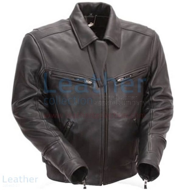 Pick Now Naked Black Leather Bronson Hybrid Motorcycle Jacket for SEK1