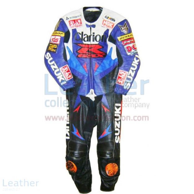 Grab Now Niall Mackenzie Suzuki 2001 BSB Leather Suit for SEK7,911.20