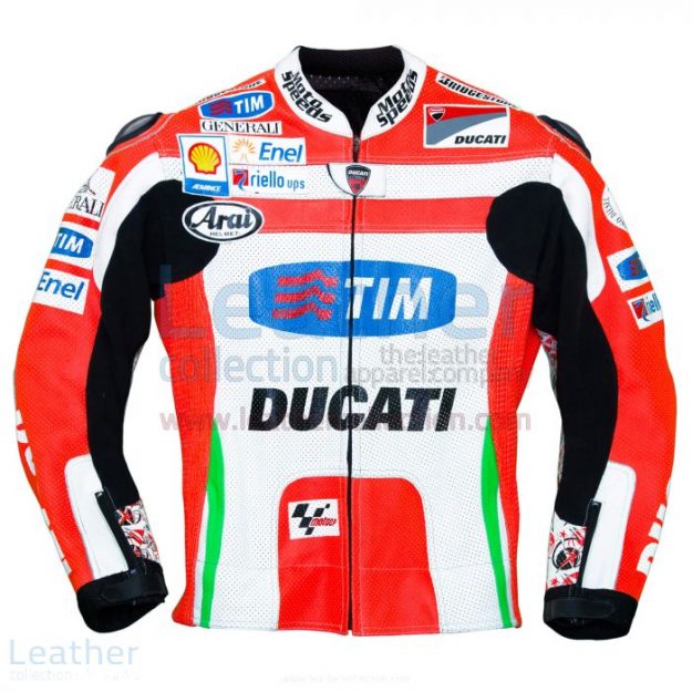 Einkaufen Nicky Hayden Ducati 2012 MotoGP Lederjacke