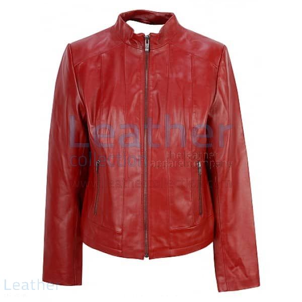 Get Red Fashion Jacket of Leather for $210.00