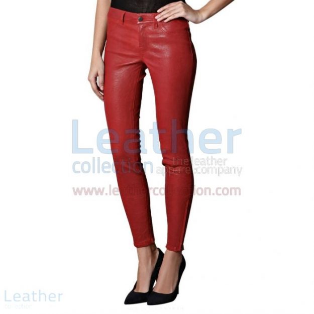 Purchase Now Red Leather Pants