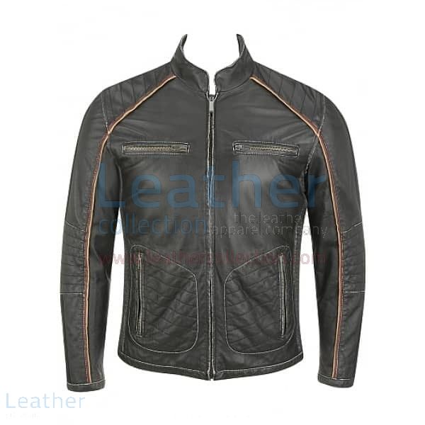 Shop Online Semi Motorbike Casual Leather Piping Jacket for CA$260.69