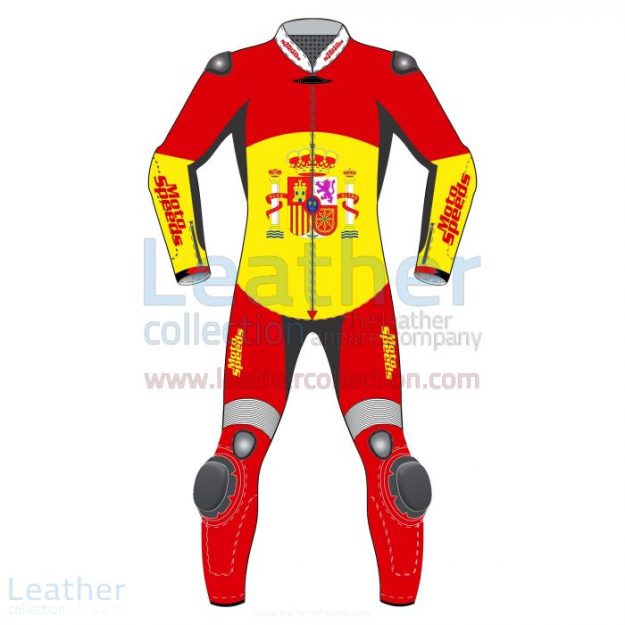 Customize Online Spain Rounded Flag Race Suit for $800.00