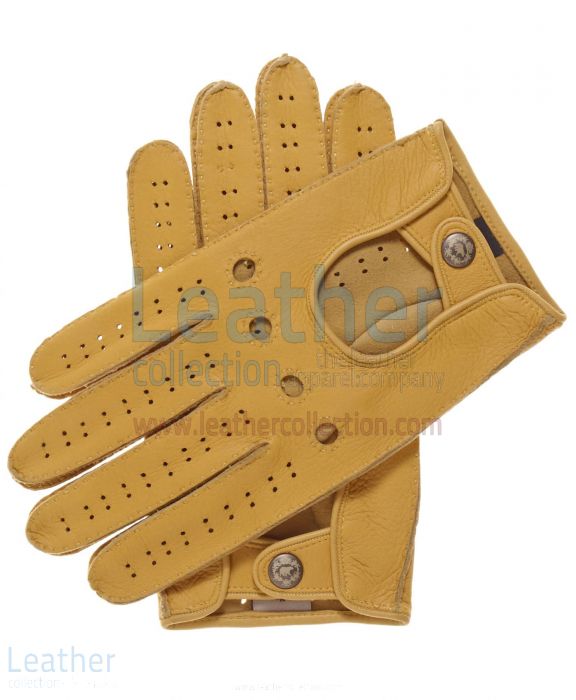 Buy Online Tan Mens Leather Driving Gloves for SEK572.00 in Sweden