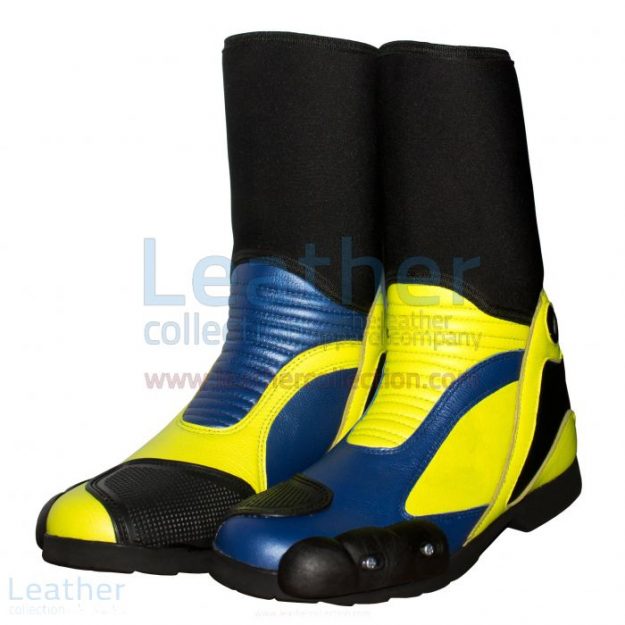Purchase Valentino Rossi 2014 Motorcycle Race Boots for $250.00