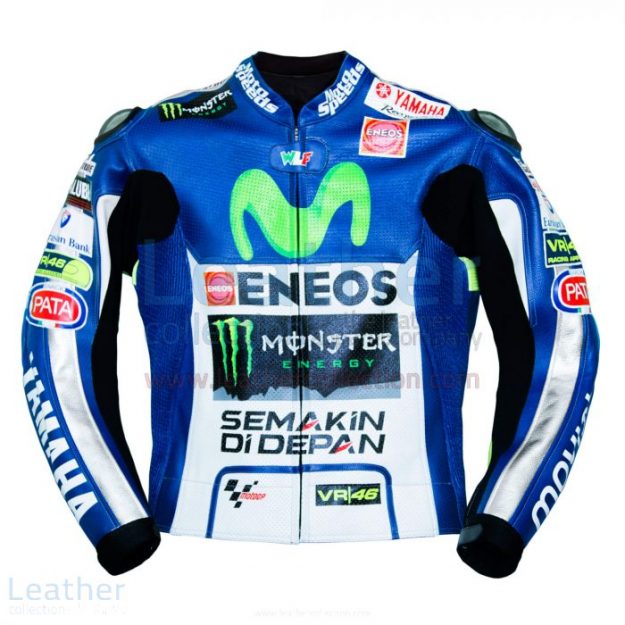 Shop Now Valentino Rossi Movistar Yamaha 2015 MotoGP Leather Jacket fo
