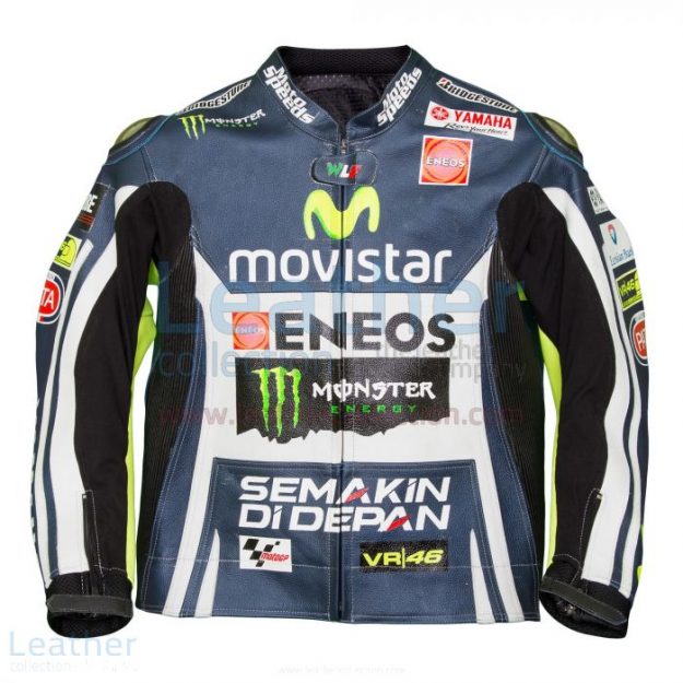 Claim Now Valentino Rossi Movistar Yamaha M1 Leather Jacket for SEK3,9