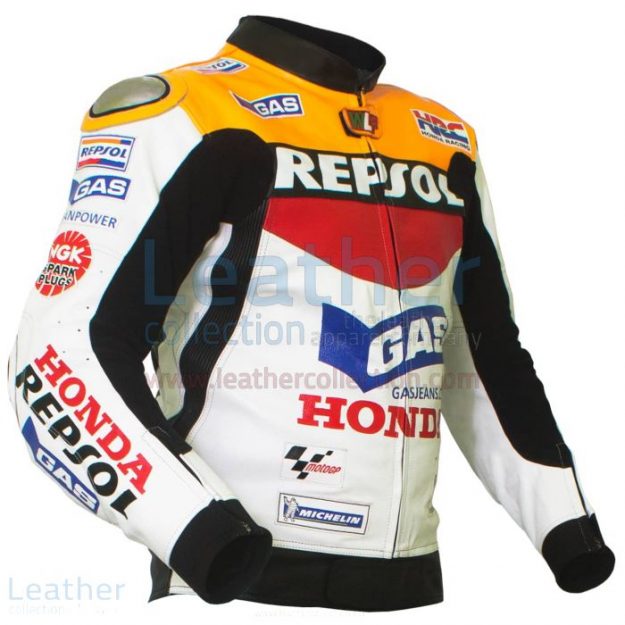 Offering Online Valentino Rossi Repsol Honda MotoGP 2003 Leather Jacke