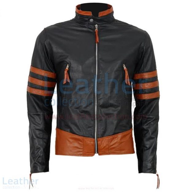 Order X-MEN Wolverine Origins Biker Style Black Leather Jacket for $38