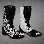 Aleix Espargaro Black and White Motorcycle Boots 2022 Winter Test