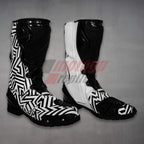 Aleix Espargaro Black and White Motorcycle Boots 2022 Winter Test