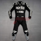 Aleix Espargaro Black Biker Suit Aprilia Winter Test 2022