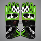 Alex Lowes Black and Green Motorcycle Gloves 2024