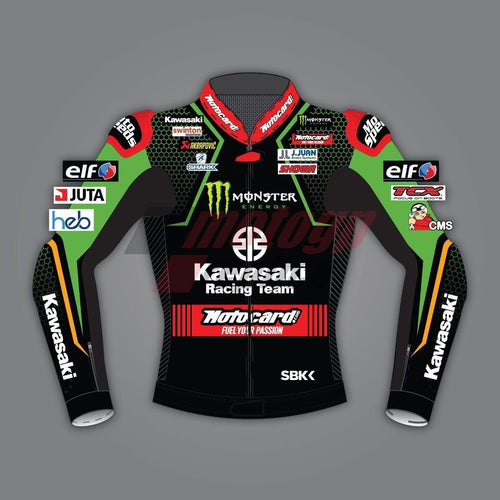 Alex Lowes Kawasaki Leather Motorcycle Jacket WSBK 2020
