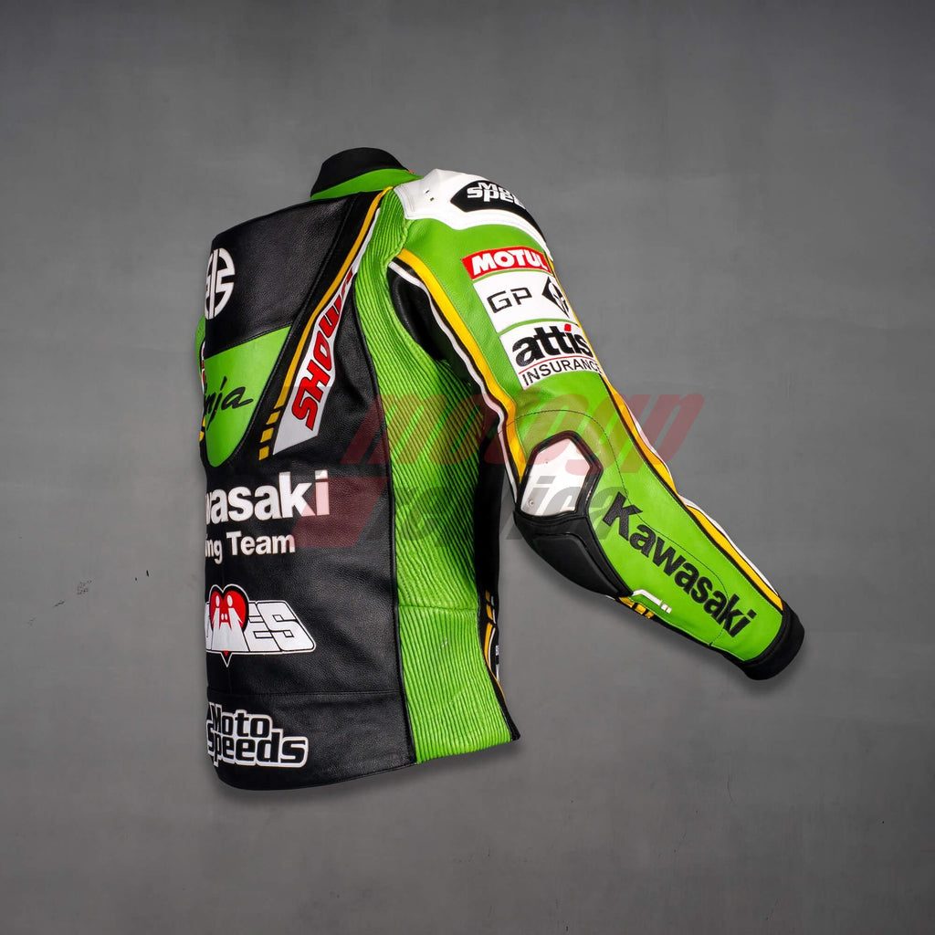 black green motorcycle jacket