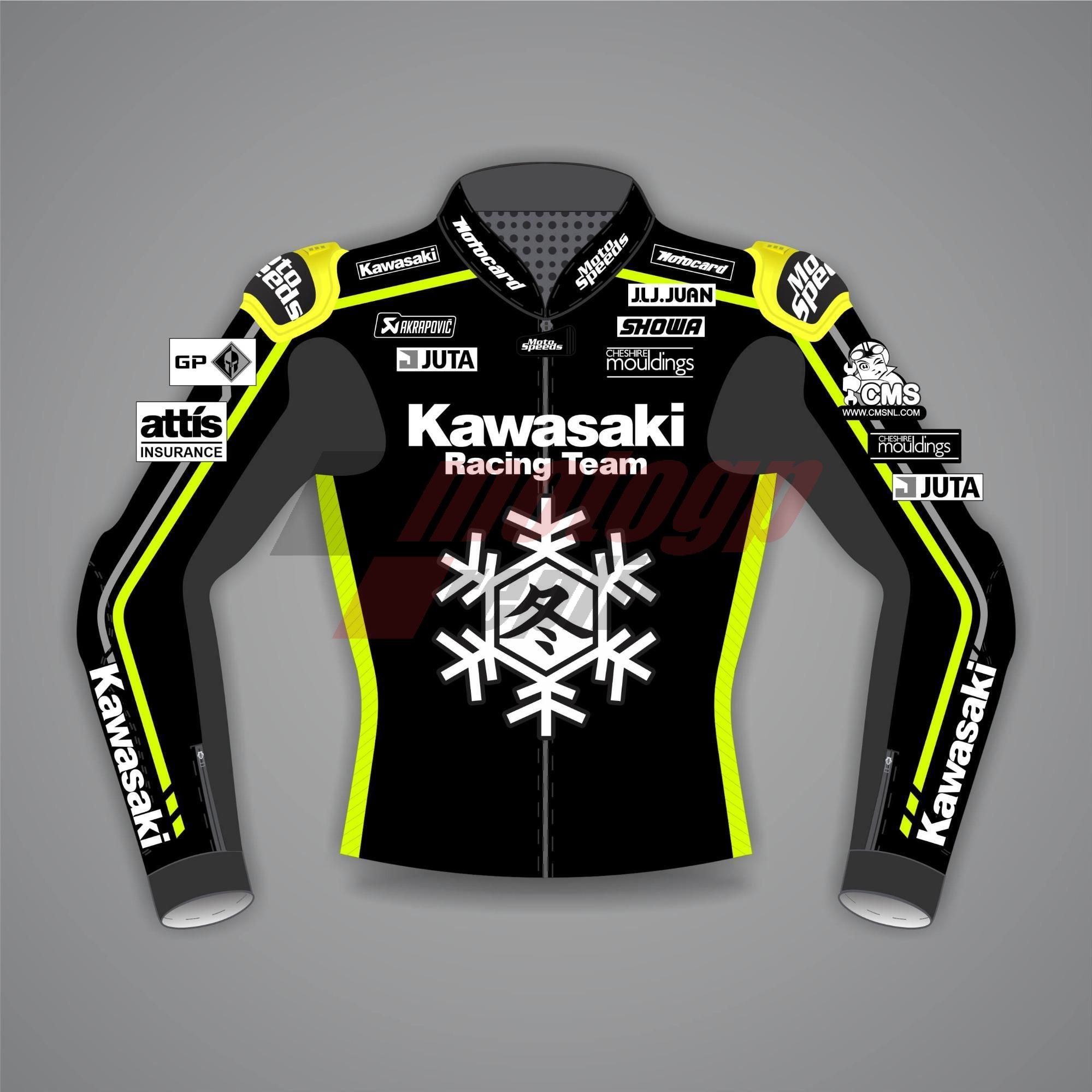 Alex Lowes Motorcycle Jacket Black Kawasaki Winter Test 2023