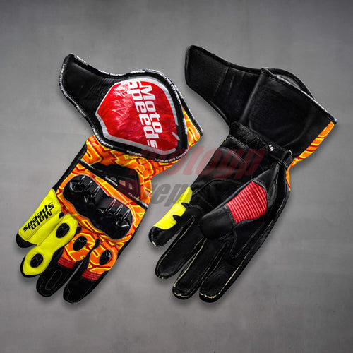 Orange Motorcycle Gloves