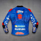 blue suzuki motorcycle jacket