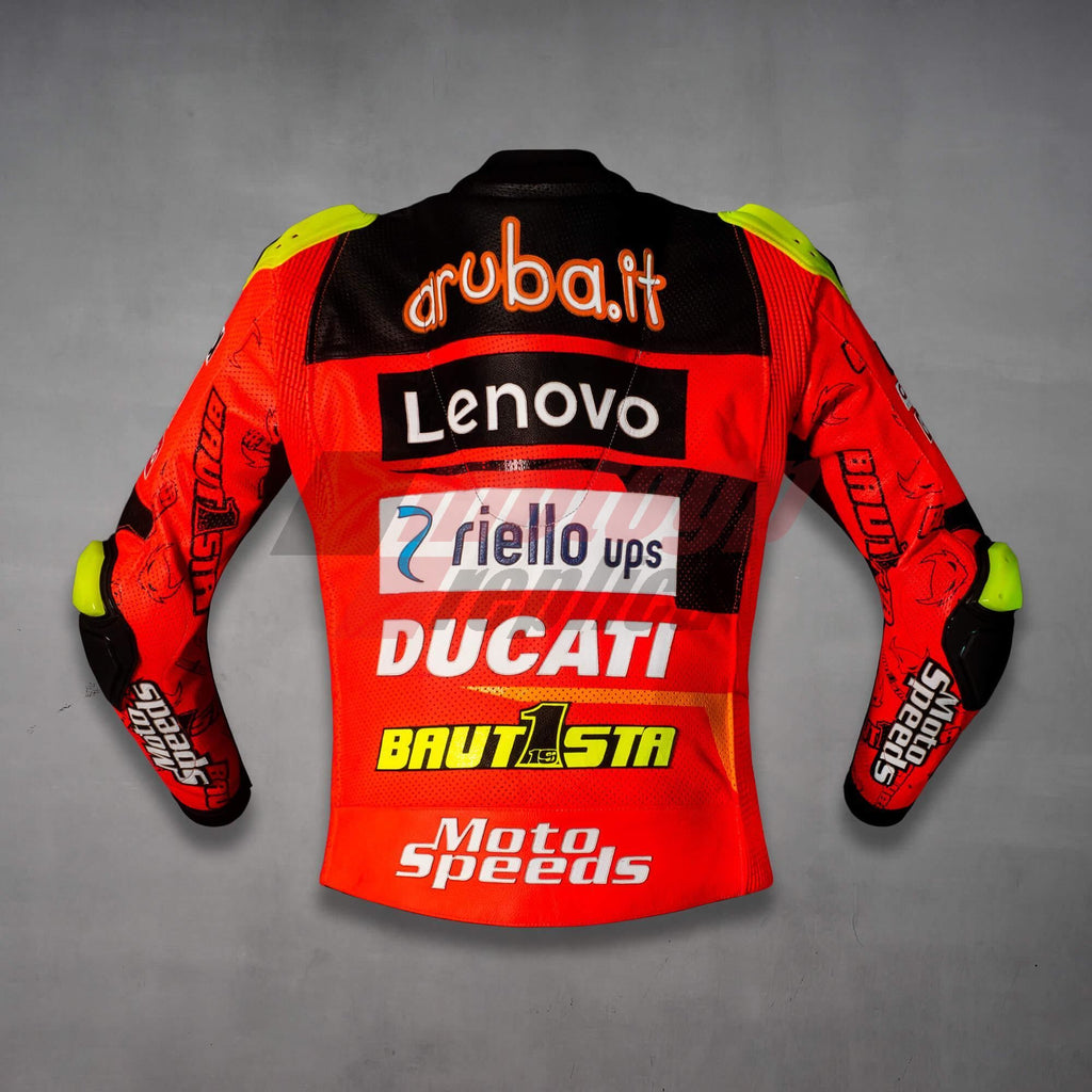 red motorcycle jacket