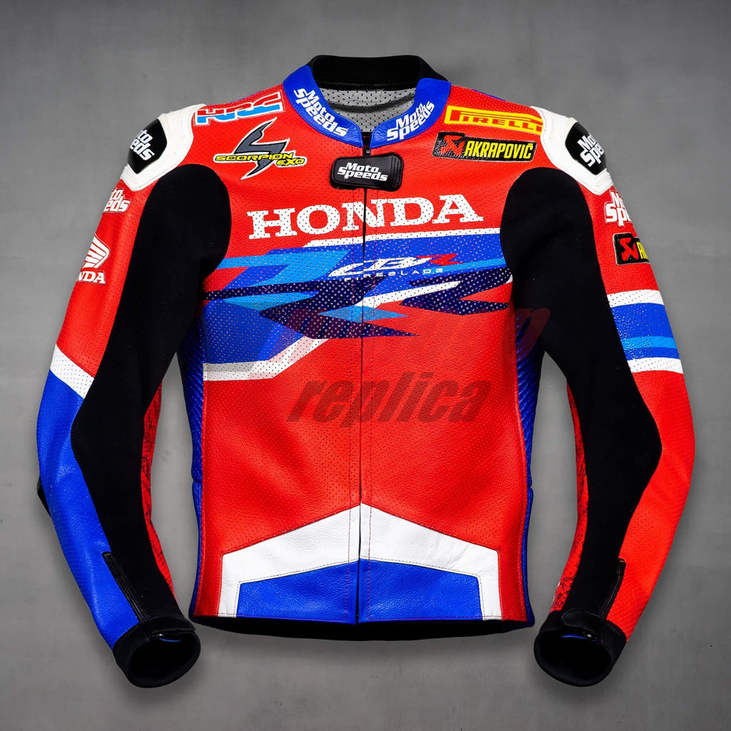 Alvaro Bautista Honda CBR Leather Jacket WSBK 2020