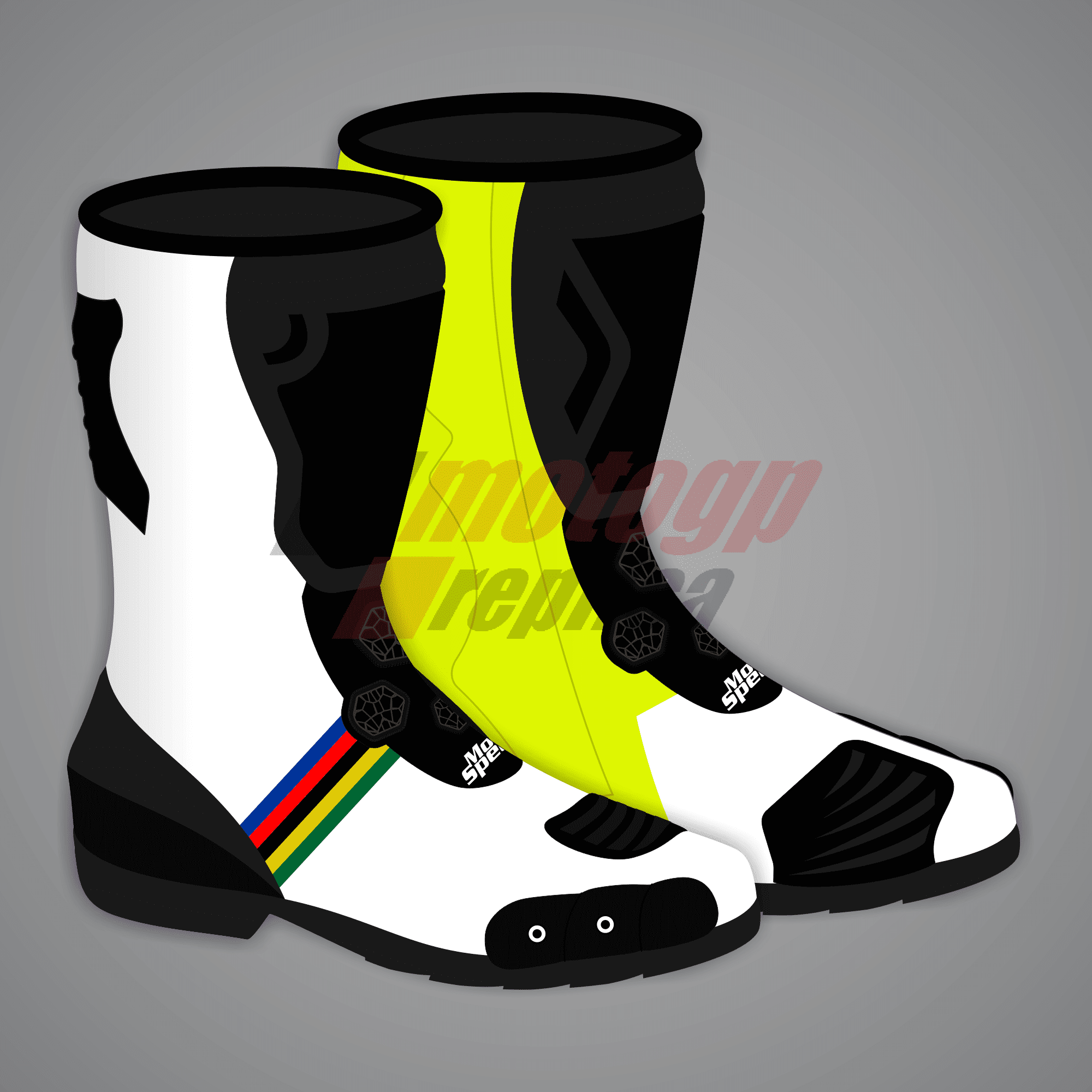 Alvaro Bautista Motorcycle Road Racing Boots SBK 2024