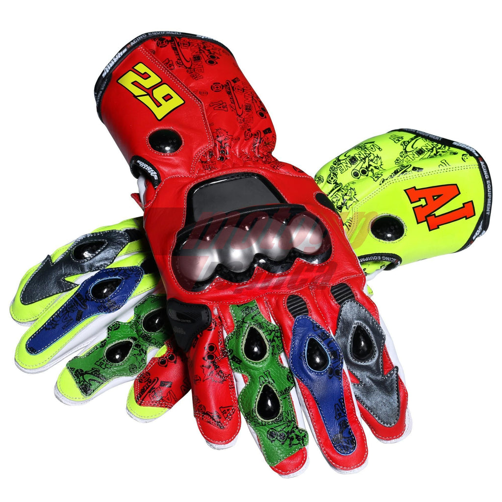 Andrea Iannone 2013 Leather Motorbike Gloves