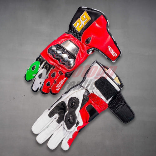 Motorcycle Leather Racing Gloves