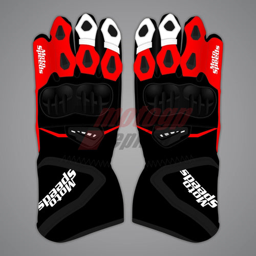 Black Leather Riding Gloves