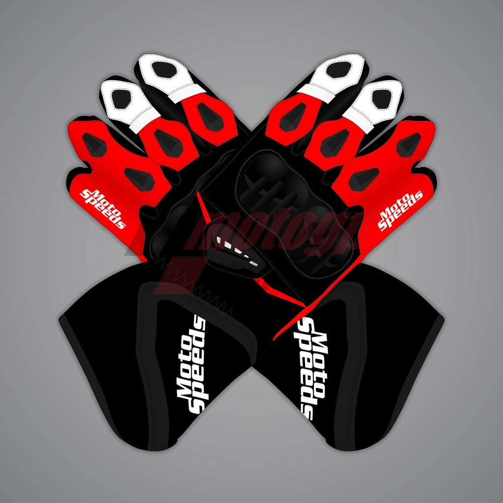 Black Leather Riding Gloves Alex Lowes SBK 2025
