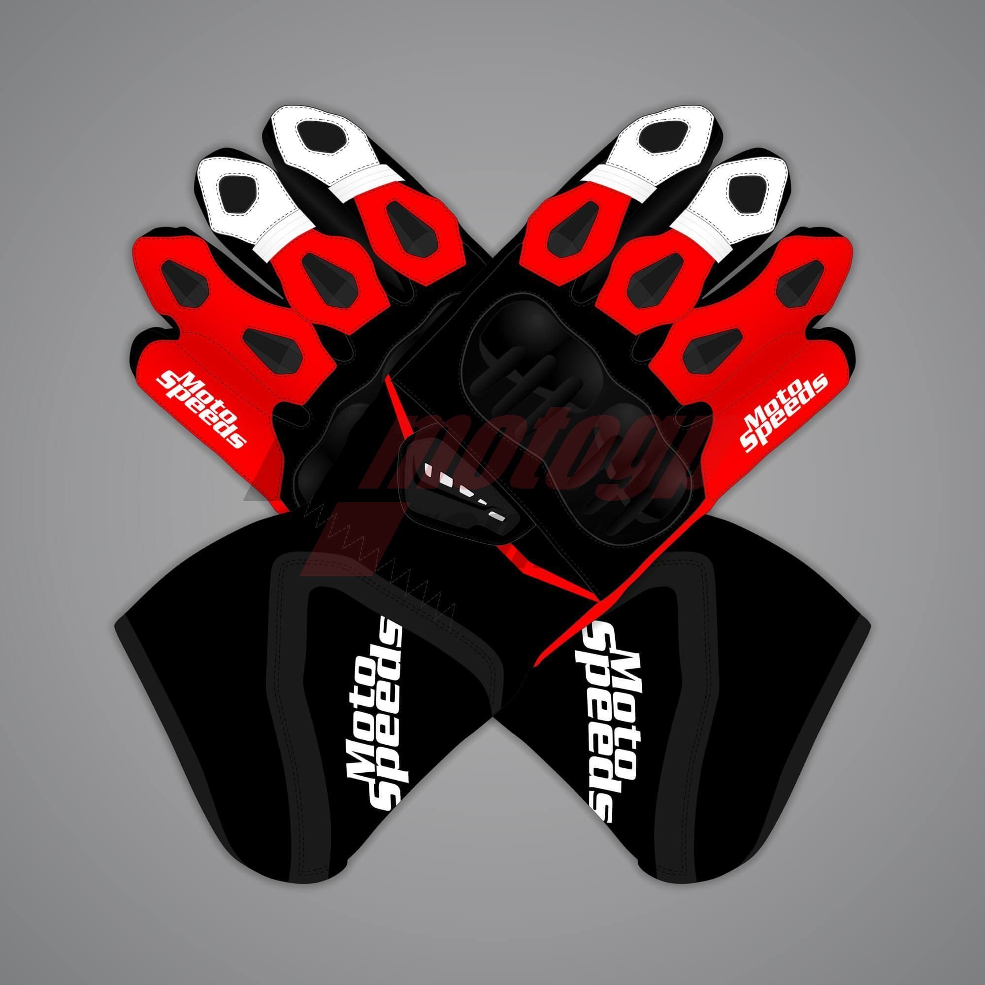 Black Leather Riding Gloves Alex Lowes SBK 2025